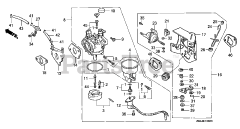 Honda EM3500X A (EA6) - Honda Generator, Made in Japan (SN: EA6-2000001 - EA6-3000000) CARBURETOR (EM, EB)