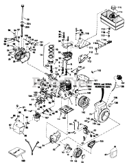 Toro 38073 (724) - Toro 24" Snow Thrower (SN: 039000001 - 039999999) (1993) Engine Tecumseh Model Hsk70-130282r
