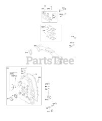 Briggs & Stratton 381447-0146-E1 - Briggs & Stratton Horizontal Engine Crankcase Cover, Intake Manifold