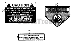 Snapper 281320BE (84582) - Snapper 28" Rear-Engine Riding Mower, 13hp Decals (Part 2)