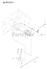 Husqvarna R 16 C AWD (966830301) - Husqvarna Swedish Riding Mower (2009-04) HEIGHT ADJUSTMENT