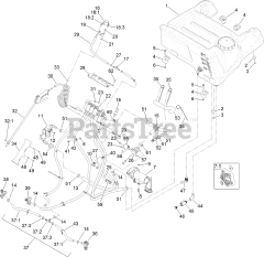 Toro 34230 - Toro Stand-On Spreader/Sprayer (SN: 412800000 - 415299999) Spray System Assembly