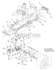 AGCO 2024 D (1693130) - AGCO Garden Tractor, 24.5hp Diesel Frame &amp; Transaxle Group