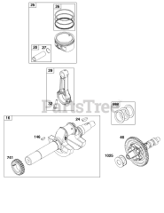 Briggs & Stratton 355447-0121-01 - Briggs & Stratton Horizontal Engine Crankshaft Group
