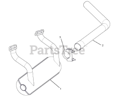 Ariens 996148 - Ariens Contractor 4WD Utility Vehicle, Subaru EH65 (SN: 020000 & Above) Exhaust Components
