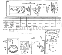 Briggs & Stratton 190706-6004-01 - Briggs & Stratton Vertical Engine Electric Starters and Charts