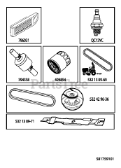 Jonsered LT 2218 A (960410105-05) - Jonsered Lawn Tractor (2011-08)