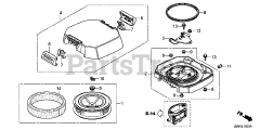 Honda GX690 TXF3 (GCBDK) - Honda Engine, Made in Japan (SN: GCBDK-1000001 - GCBDK-9999999) AIR CLEANER (1)