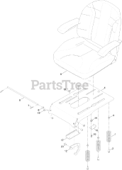 Toro 74776 (MX 5025) - Toro 50" TimeCutter Zero-Turn Mower (SN: 400000000 - 401070523) Seat Assembly
