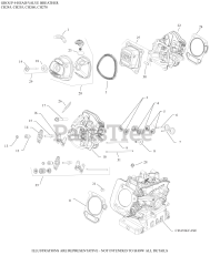 Kohler CH255-3158 - Kohler Command PRO Twin Engine, Basic Version, 5.5hp, 4kW 04 CylinderHead/Breather