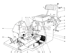 Toro 56036 - Toro 25" Premium Keylectric Rear-Engine Riding Mower (SN: 006000001 - 006999999) (1976)