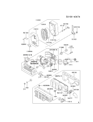 Kawasaki FE120D-CS00 - Kawasaki Engine AIR-FILTER/MUFFLER