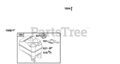 Briggs & Stratton 134202-1118-E1 - Briggs & Stratton Horizontal Engine Fuel Tank Group