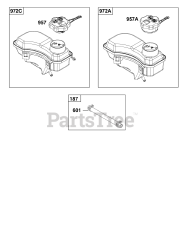 Briggs & Stratton 93J02-0119-F1 - Briggs & Stratton Vertical Engine Fuel Supply Group