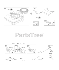 Briggs & Stratton 128702-1772-E1 - Briggs & Stratton Vertical Engine Controls, Fuel Tank, Governor Spring
