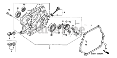 Honda GX270 HA (GCAB) - Honda Engine, Made in Japan (SN: GCAB-1000001 - GCAB-1999999) CRANKCASE COVER (5)