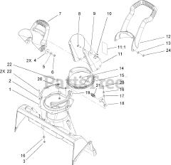 Toro 38602 - Toro 24" Snow Commander Snow Thrower (SN: 250000001 - 250999999) (2005) Chute Assembly