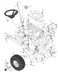 Murray 425614A - Murray 42" Lawn Tractor (2002) Steering