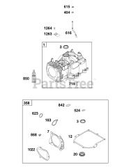 Briggs & Stratton 104M02-0169-H5 - Briggs & Stratton Vertical Engine Cylinder Group