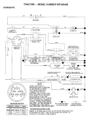 Weed Eater WE 18542 E - Weed Eater Lawn Tractor (1999) SCHEMATIC