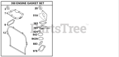 Briggs & Stratton 136217-1018-E1 - Briggs & Stratton Horizontal Engine Kits/Gasket Sets - Engine
