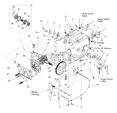 Yard Machines 31AS644E129 - Yard Machines Snow Thrower (2002) (Home Depot)