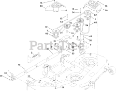 Toro 14AK81RK544 (GT 2300) - Toro Garden Tractor (SN: 1A186H30000 & Above) (2006) Deck Roller, Belt, Cover and Pulley Assembly