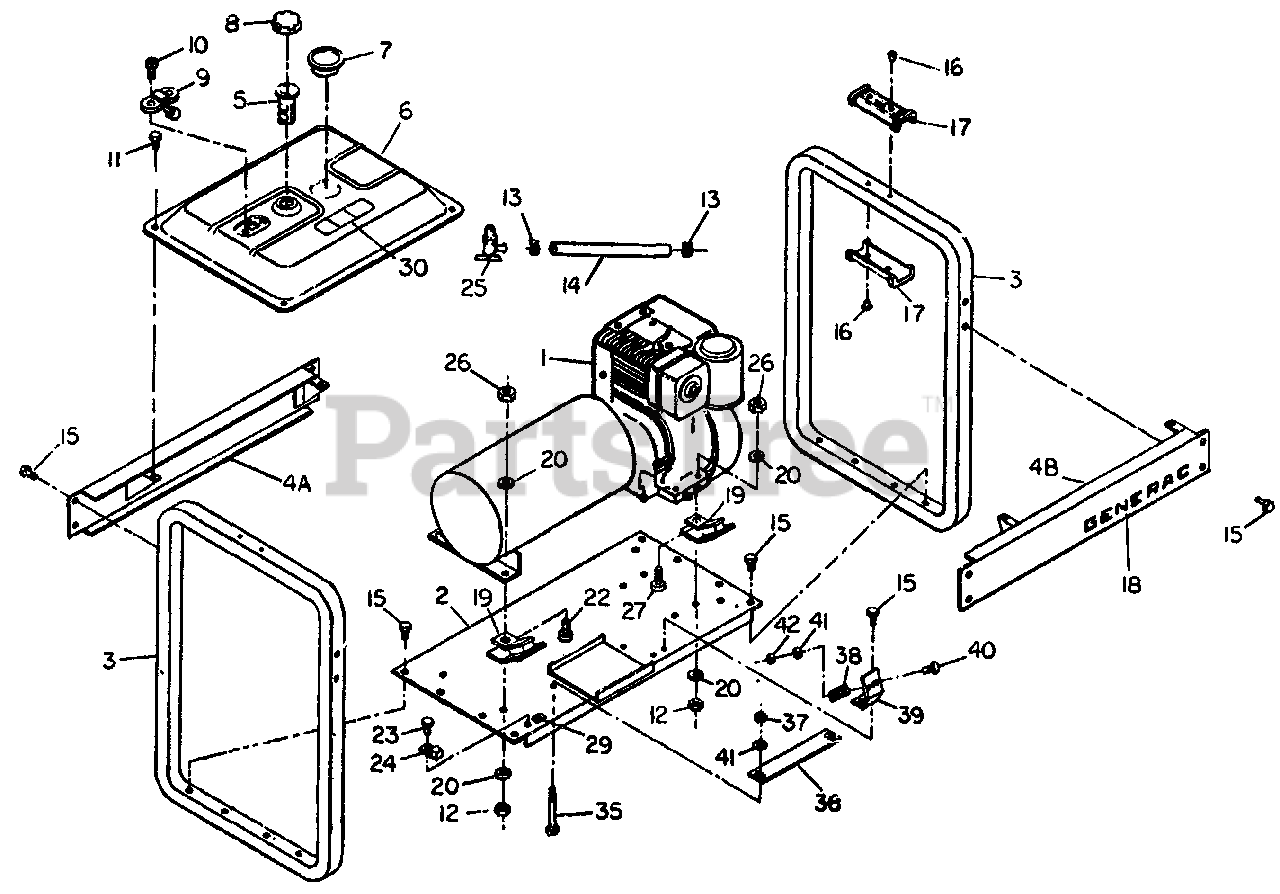 Generac L4000 (88655) Generac 4,000 Watt Portable Generator Mounting
