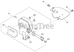 Briggs & Stratton 866089-A - Briggs & Stratton 33cc Brush Cutter (2016) Engine Service Parts - Muffler (TR01771A)