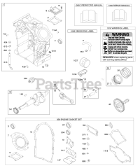 Briggs & Stratton 473177-0100-E1 - Briggs & Stratton Horizontal Engine Cylinder, Crankshaft, Pistons/Rings/Connecting Rods, Engine Gasket Set, Repair Manual, Operator's Manual