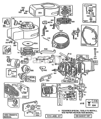 Briggs & Stratton 92902-5215-01 - Briggs & Stratton Vertical Engine Cylinder,Mufflers,Piston Grp