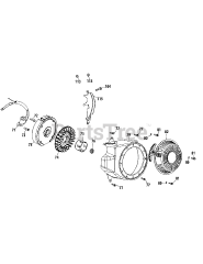 MTD 170-LU - MTD Engine 170-LU Flywheel &amp; Blower Housing