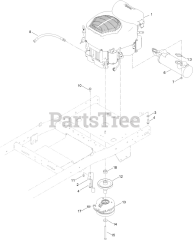 Toro 76610 - Toro 60" Titan MAX Zero-Turn Mower (SN: 417420000 - 999999999) Engine and Muffler Assembly
