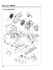 RedMax EB 6200 - RedMax Backpack Blower (SN: 826551 & Above) (1999-03)