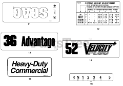 Scag SW36A-16KAI - Scag 36" Walk-Behind Mower, 16hp Kawasaki (SN: D5900001 - D5999999) Replacement Decals and Information Plates (Part 2)