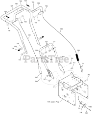 Craftsman C950-52943-0 (1695736) - Craftsman 27" Snow Thrower, Canada (2009) Handle Assembly