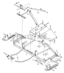 Simplicity 2108501 - Simplicity Model 63 Mower Deck, Rear-Mounted, 3 Blade Type
