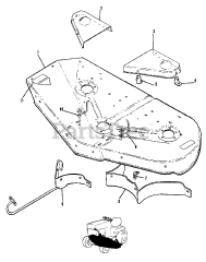 AGCO 312 (1600046) - AGCO Lawn Tractor, 12hp 42" &amp; 48" Housing &amp; Baffles Group (1505I48)