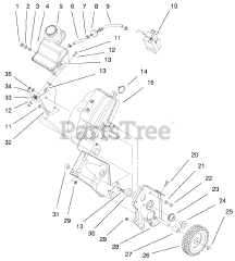 Toro 38432 (CCR 3000) - Toro Snow Thrower (SN: 099000001 - 099999999) (1999) Engine and Gas Tank Assembly