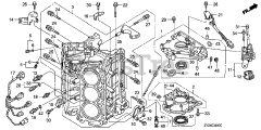 Honda BF200 A4 XA (BAEJ) - Honda Marine Engine, Made in Japan (SN: BAEJ-1200001 - BAEJ-1299999) CYLINDER BLOCK