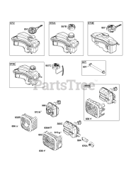 Briggs & Stratton 93J02-0033-H5 - Briggs & Stratton Vertical Engine Exhaust System, Fuel Supply