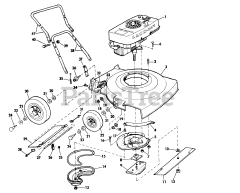 Lawn-Boy 5501 - Lawn-Boy Walk-Behind Mower (SN: 300000001 - 399999999) (1973) Model 3058 Economy Mower Parts List