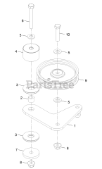 Exmark VTS541KA363CA - Exmark 36" Vantage S-Series Stand-On Mower, Kawasaki, CARB (SN: 313000000 - 313999999) (2013) Pump Idler Assembly No. 117-7685