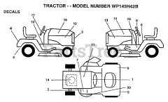 Winston Pro WP 145H42 B - Winston Pro Lawn Tractor (1997)