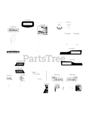 Craftsman 247.288841 (13AJ78SS099) - Craftsman LT2000 Lawn Tractor (2011) (Sears) Label Map