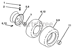 Poulan Pro PP 22H50 - Poulan Pro Lawn Tractor Wheels &amp; Tires