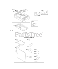 Briggs & Stratton 134402-1120-E1 - Briggs & Stratton Horizontal Engine Fuel Tank Group, Kits/Gasket Sets-Engine