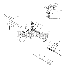 Echo PE-3100 - Echo Edger (Type 1E) Driveshaft, Handles, Throttle, Stop Switch