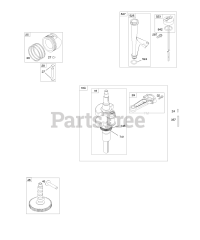Briggs & Stratton 406577-0139-E2 - Briggs & Stratton Vertical Engine Camshaft, Crankshaft, Lubrication, Piston, Rings, Connecting Rod