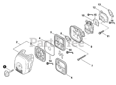 Echo PPF-280 - Echo Pole Saw (SN: E09511001001 - E09511999999) Intake S/N: E09511001001-E09511001640